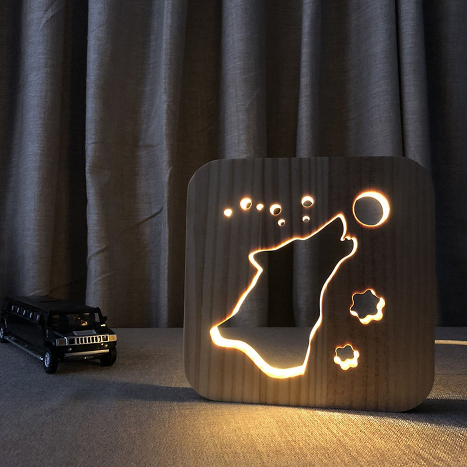 Wooden 3D LED Night Light