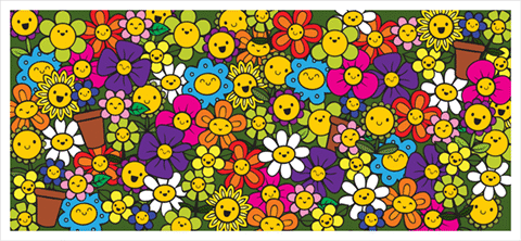 Coloring Banners Mixed - Cutest Full Flower Page