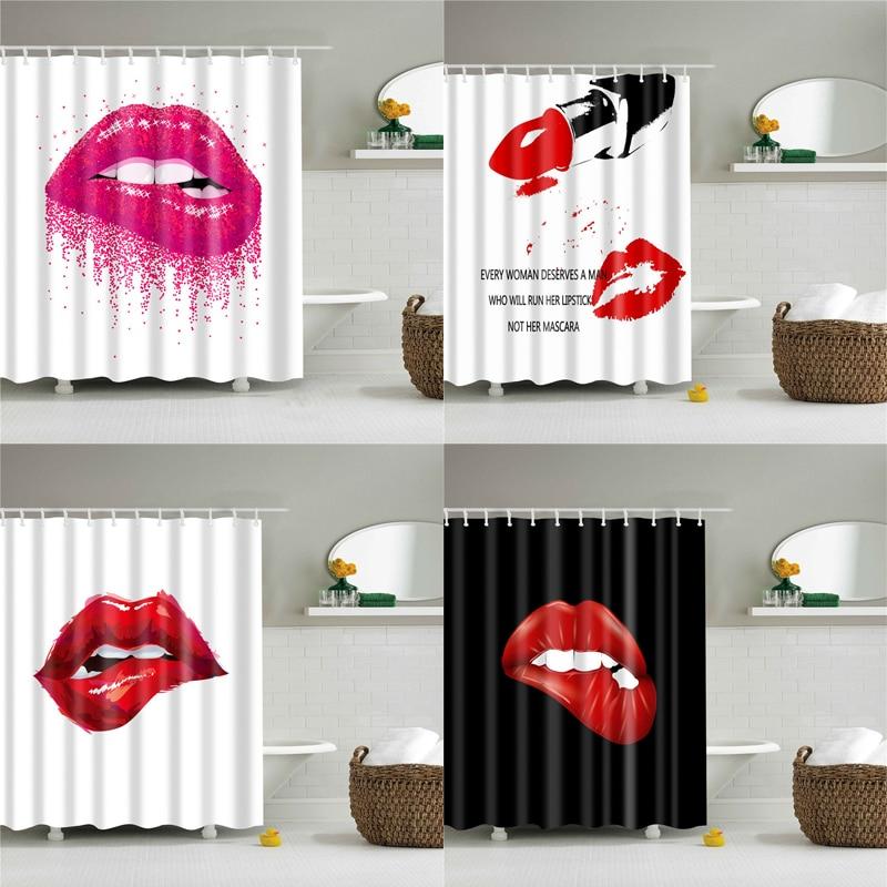 Dark Lips Shower Curtain