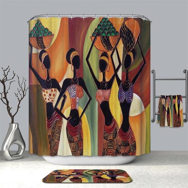 African Women Shower Curtain Art Leylona