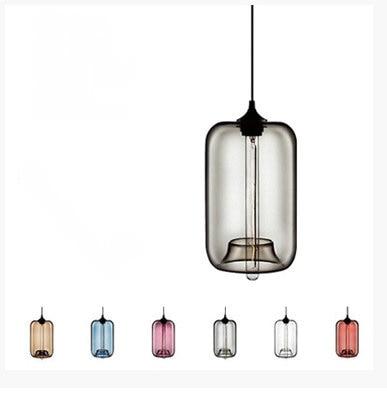 Multi Color Stained Glass Pendant Light